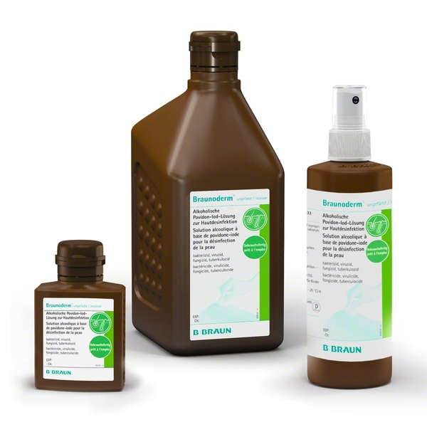 Dung dịch cồn-iodine khử khuẩn da - Braunoderm 250ml