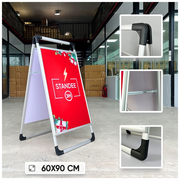 standee chữ a 2 mặt bằng nhôm