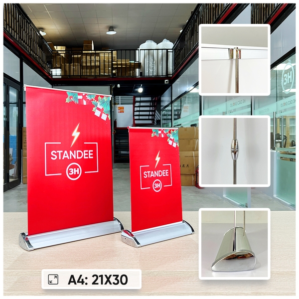 standee cuốn để bàn