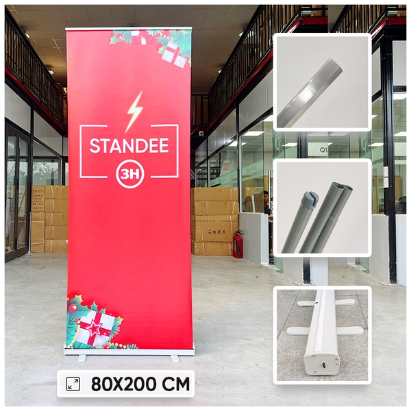 standee cuốn nhựa