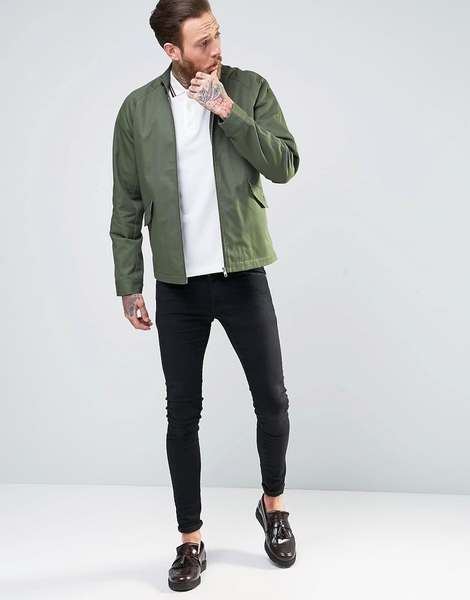 Áo khoác kênh cổ Harrington