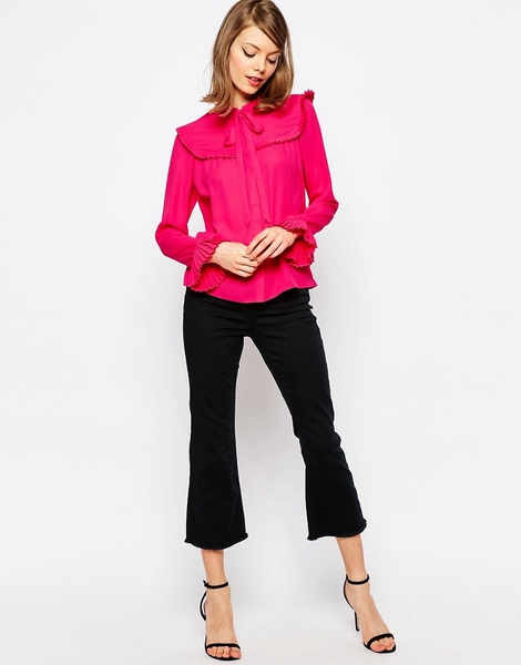 Áo xếp li Collar & Ruffle