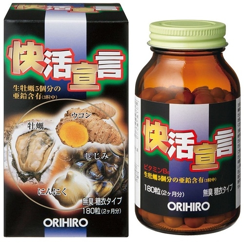 Viên Uống Tinh Chất Hàu Tỏi Nghệ Orihiro 180 Viên