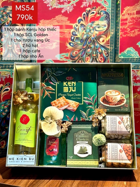 Set Quà Tết Hộp Túi Xanh Lá MS54