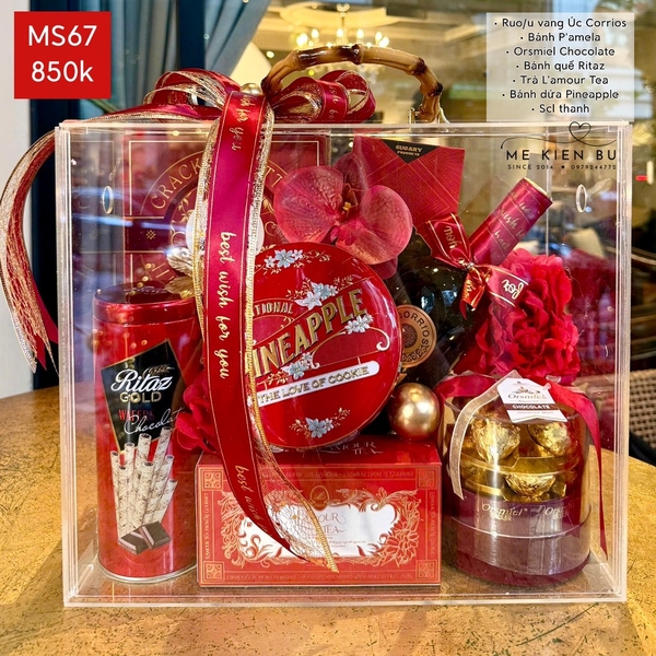 Set Quà Tết Hộp Mica Đỏ MS67