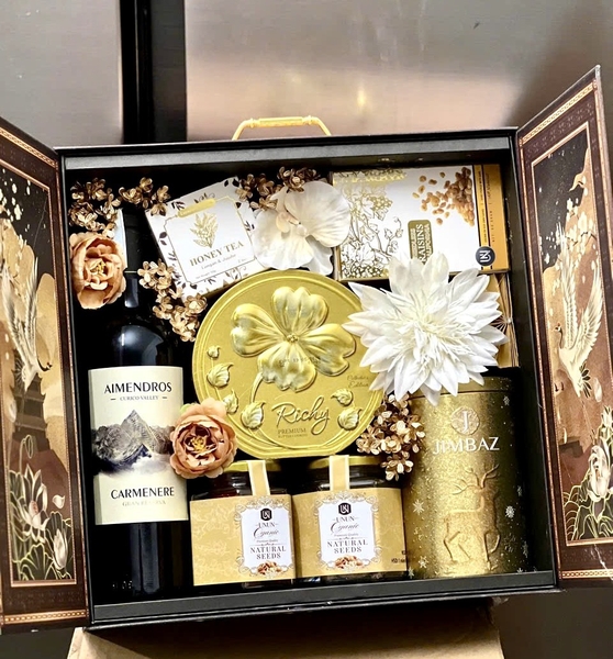 Set Quà Tết Hộp nam châm hạc Gold MS51