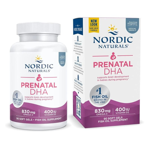 DHA cho mẹ bầu và cho con bú Nordic Naturals Prenatal DHA 830mg 90 viên