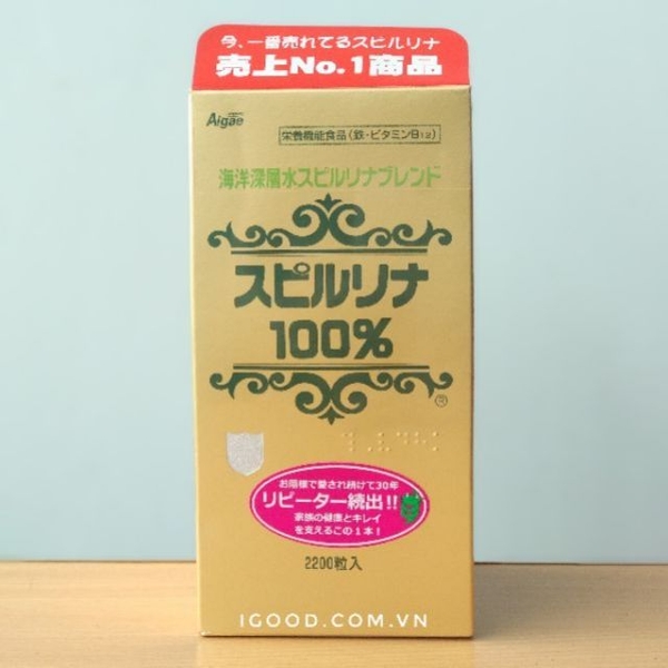 Tảo Xoắn Spirulina Japan Algae Nhật Bản 2200 Viên