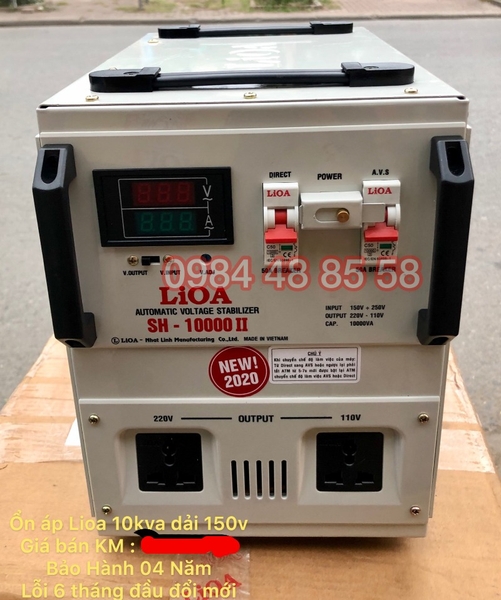 ỔN ÁP LIOA 10KVA , SH- 10000 II MỚI NHẤT 2021