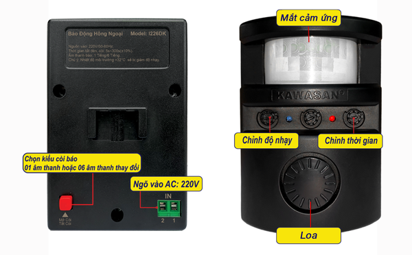 THIẾT BỊ BÁO TRỘM HỒNG NGOẠI I226DK