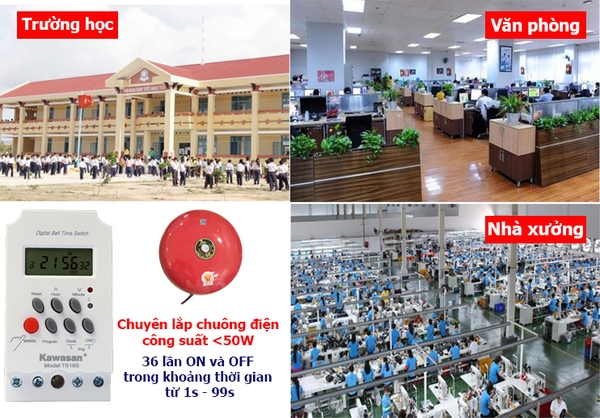 Bộ Chuông Reo Tự Động (TS18S + Chuông 6 inch)