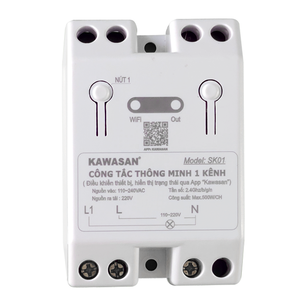Công Tắc Wifi Thông Minh 1 Kênh SK01