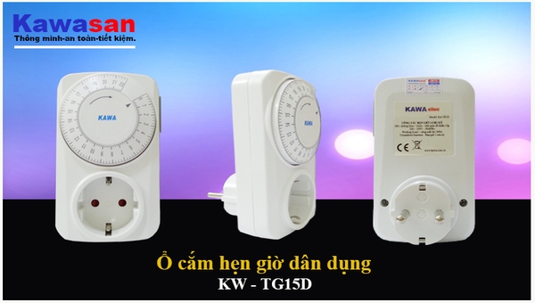 Ổ cắm hẹn giờ lùi Kw-TG15