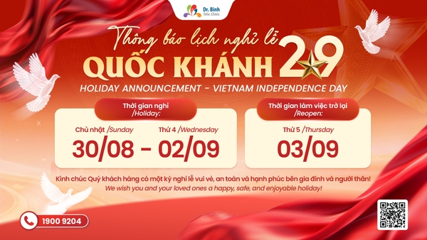 Thông báo nghỉ Lễ quốc khánh - Annoucement of Vietnam Independence Holiday 2/9/2026