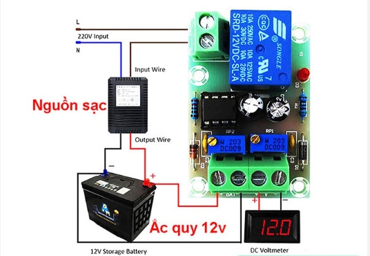  Mạch Sạc Tự Động Ắcquy/ Pin Lithium XH-M601