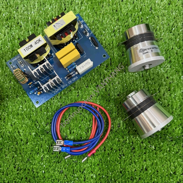Mạch Phát Siêu Âm Màu Xanh 100W + 2 Rung 40K – Bơm Nước Mini