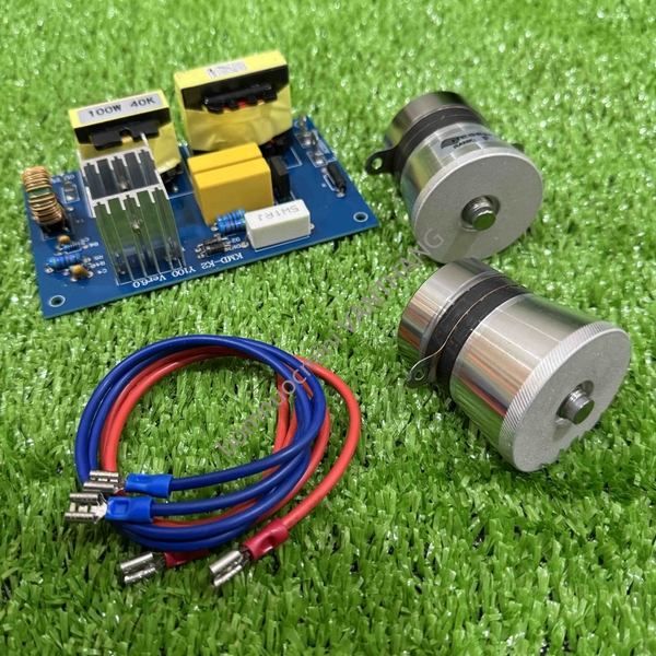 Mạch Phát Siêu Âm Màu Xanh 100W + 2 Rung 40K – Bơm Nước Mini