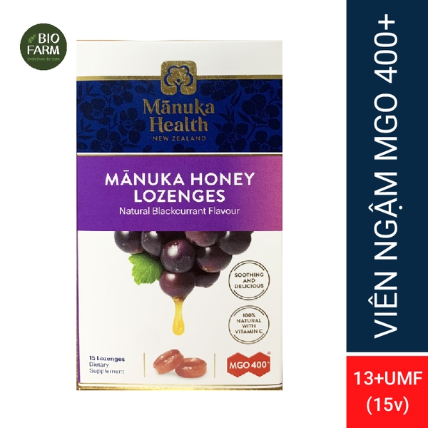 Viên ngậm mật ong Manuka với BLACKCURRANT