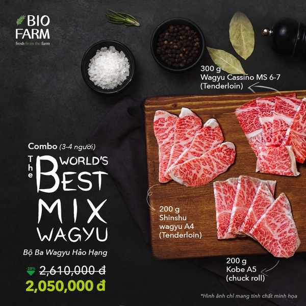 The World's Best Mix Wagyu - Bộ Ba Wagyu Hảo Hạng (3-4 người)