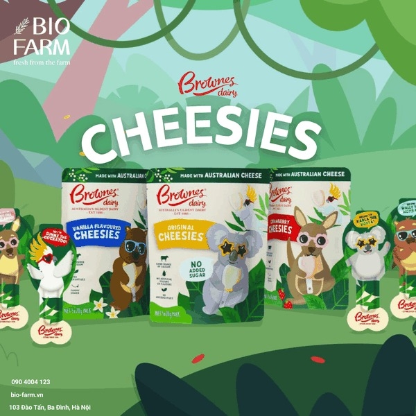 [MUA 2 TẶNG 1] PHÔ MAI TƯƠI CHEESIES TÂY ÚC