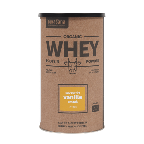 Whey Protein powder Vanilla taste 400g Purasana