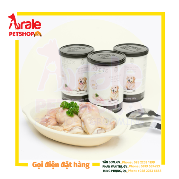 PATE LON KINGS PET HỖN HỢP - VỊ GIÒ HEO (Giò Heo Hầm Nước Dùng) - 380G lon