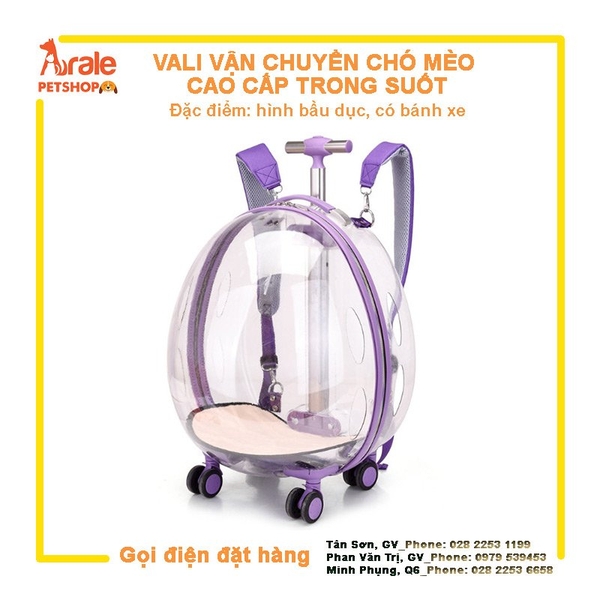 BALO/VALI TRONG SUỐT CAO CẤP VẬN CHUYỂN CHÓ MÈO HÌNH BẦU DỤC