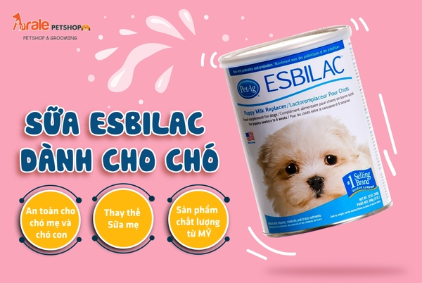 SỮA BỘT ESBILAC CAO CẤP DÀNH CHO CHÓ - LON 34OGR