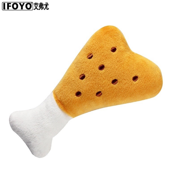 ĐỒ CHƠI ĐÙI GÀ NHỒI BÔNG CHO CHÓ MÈO