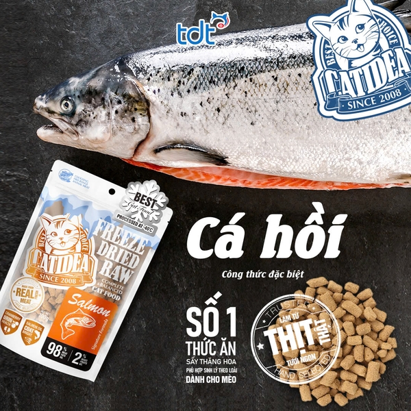THỨC ĂN THỊT TƯƠI SỐNG CATIDEA DÀNH CHO MÈO 100G