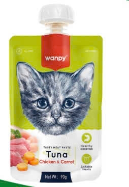 WANPY - SÚP THƯỞNG NẮP VẶN 90G CHO MÈO