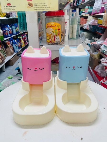 BỘ ĂN TỰ ĐỘNG HÌNH TAI MÈO DÀNH CHO CHÓ MÈO