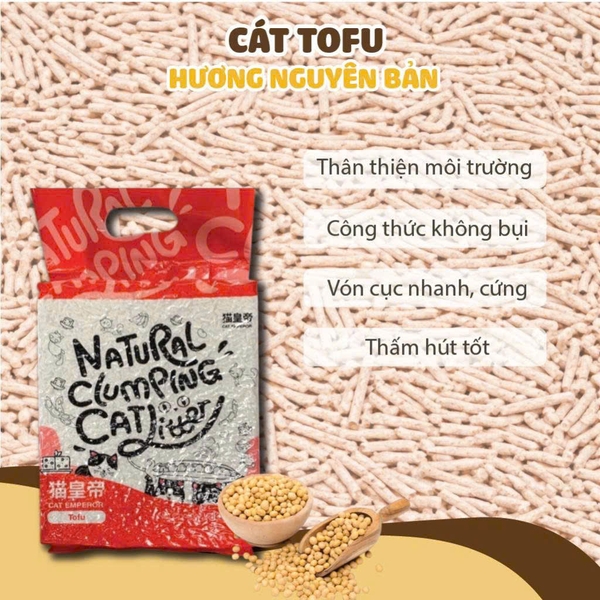 CÁT ĐẬU NÀNH CATURE TOFU CAT LITTER 7L DÀNH CHO MÈO