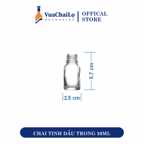 Chai Tinh Dầu Trắng 10ml