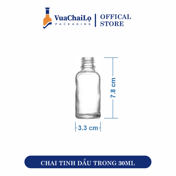 Chai Tinh Dầu Trắng 30ml