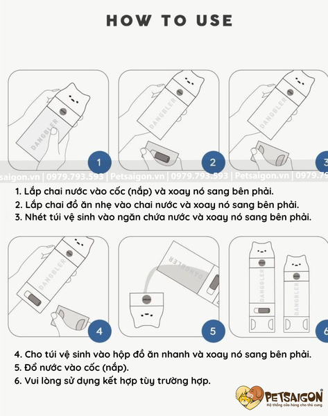 HƯỚNG DẪN SỬ DỤNG BÌNH ĐA NĂNG PETODAY PETSAIGON