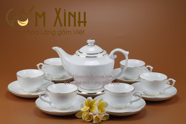 Bộ ấm trà Bát Tràng đẹp