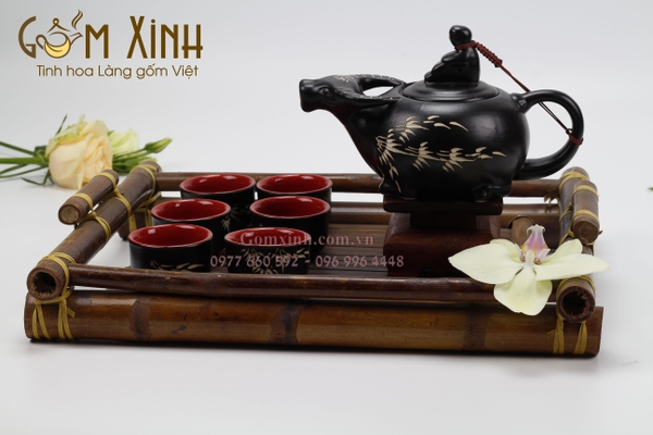 bộ ấm chén bát tràng đẹp