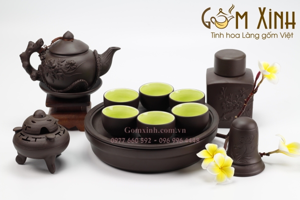  bộ ấm chén tử sa bát tràng