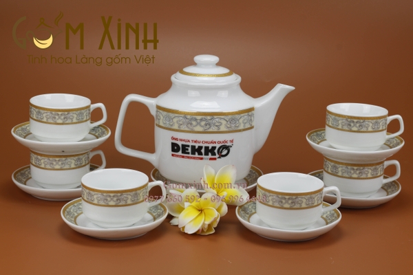 Bộ ấm chén in logo giá dưới 200 ngàn
