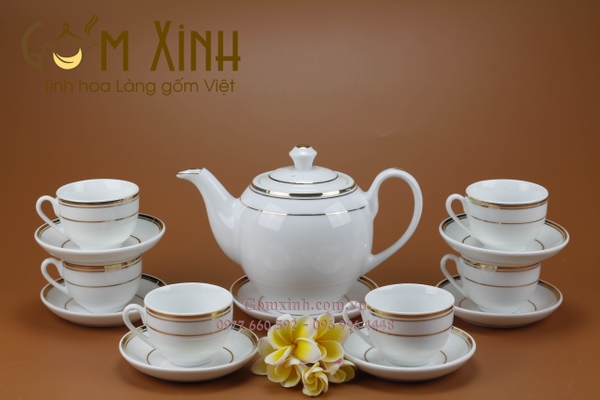 bộ ấm trà bát tràng cao cấp