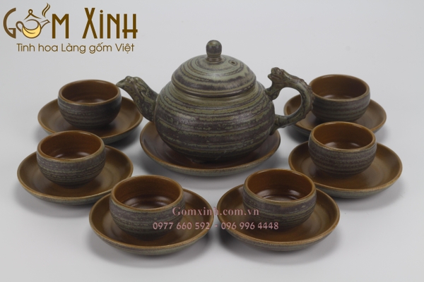 Bộ trà sứ Bát Tràng cao cấp