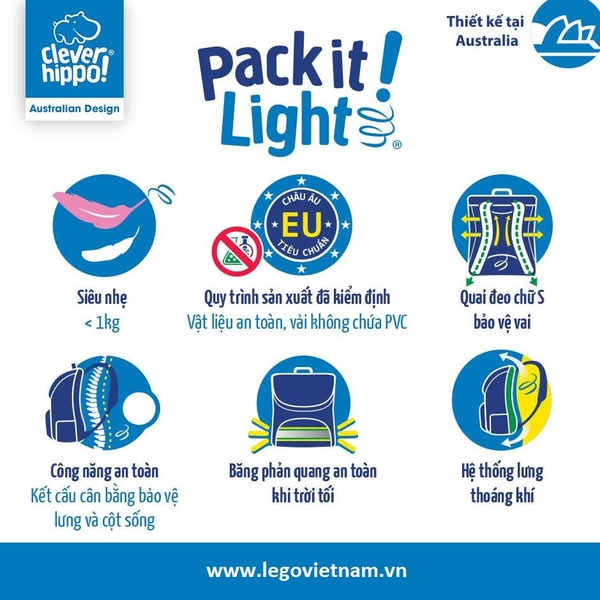 Balo Clerver Hippo Balo chống gù thế hệ mới - 1