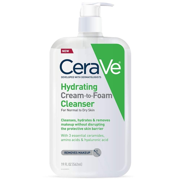 Sữa rửa mặt tẩy trang CeraVe hydrating cream to foam