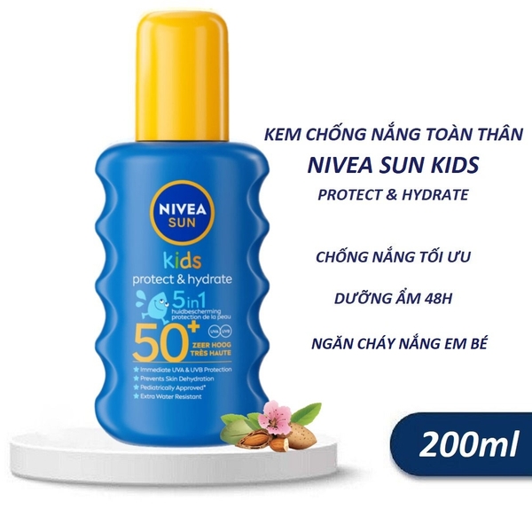 Kem chống nắng cho bé Nivea Sun Kids spf50+ 200ml