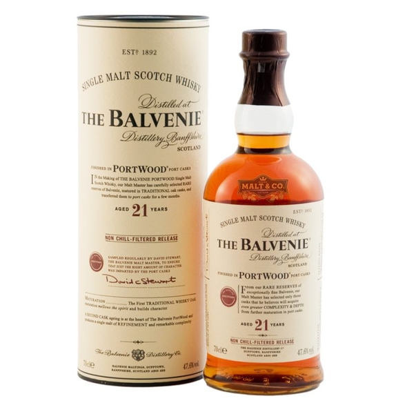 RỰOU BALVENIE 21 NĂM-Cam kết Rượu chuẩn