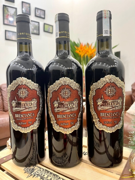 RƯƠU VANG Ý BRESCIANCA NEGROAMARO 16,5%-GIÁ CỰC RẺ