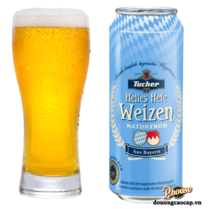 Bia Tucher Helles Hefe Weizen 5,2% Đức – thùng 24 lon 500ml