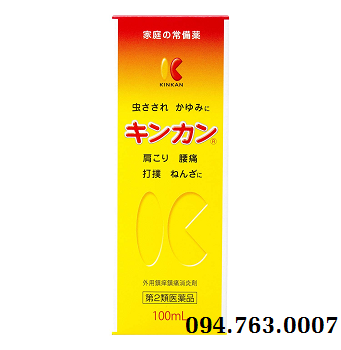 THUỐC TRỊ ĐAU VAI GÁY, BONG GÂN, BẦM TÍM, MUỖI CẮN KINKAN 100ML