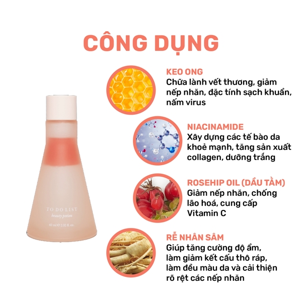 Bộ 3 TINH CHẤT SERUM TO DO LIST - Cấp ẩm, phục hồi, dưỡng trắng, trị mụn